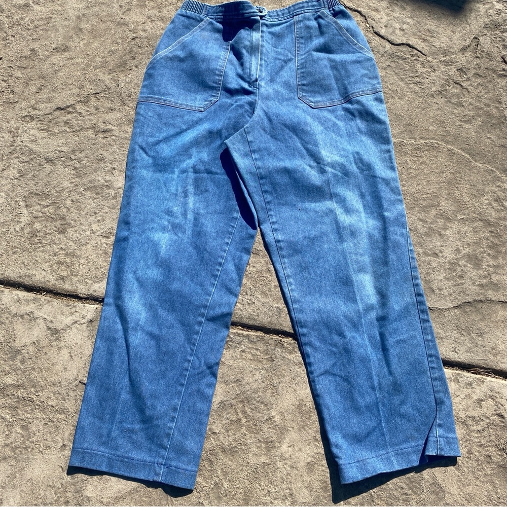 Jeans, Mom Blue Denim Stretchy Waist